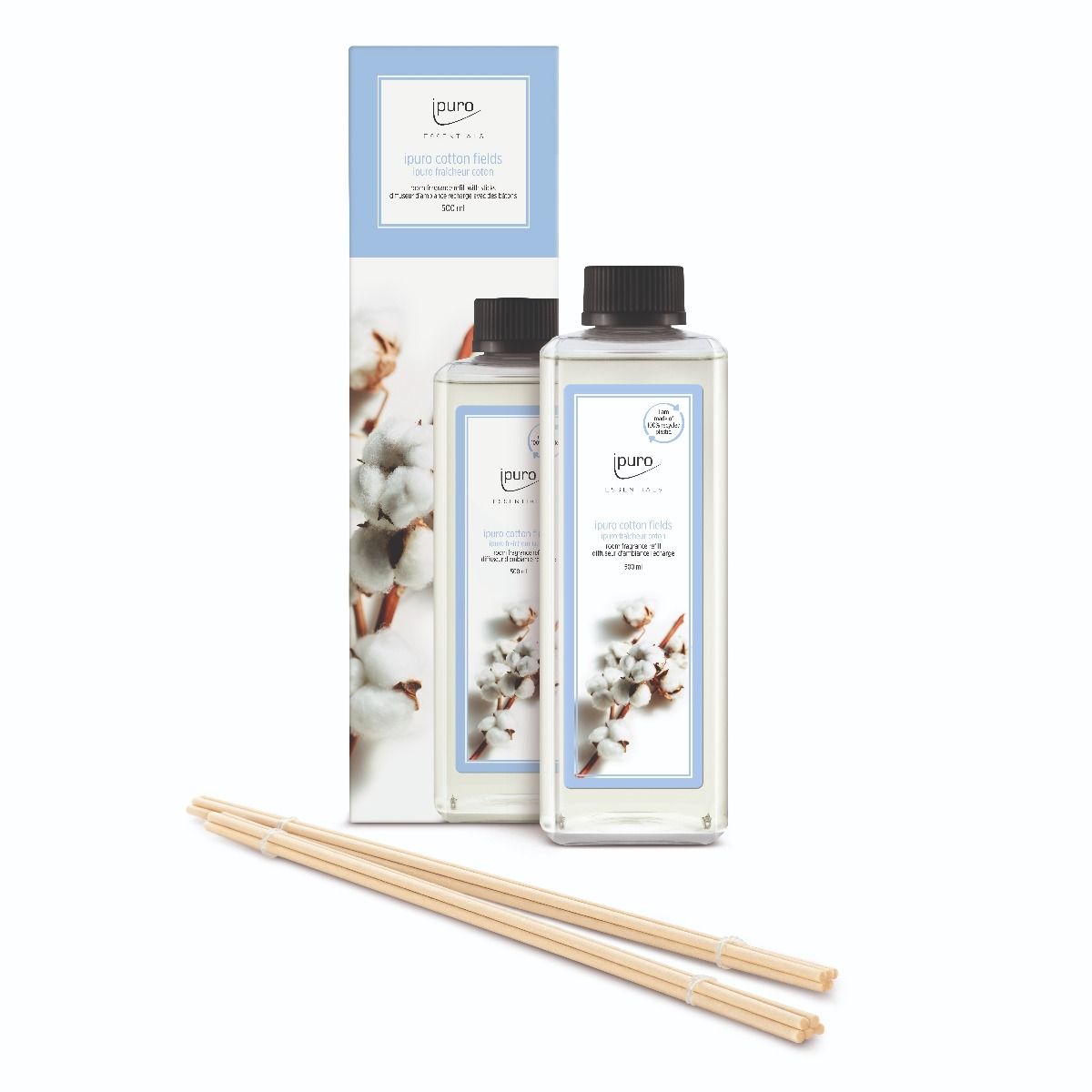 Ipuro duftspreder refill bomuldsfelter 500ml