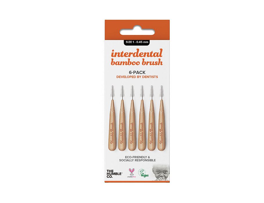Den ydmyge co. interdental børste 6 stk - orange - 0,45 mm