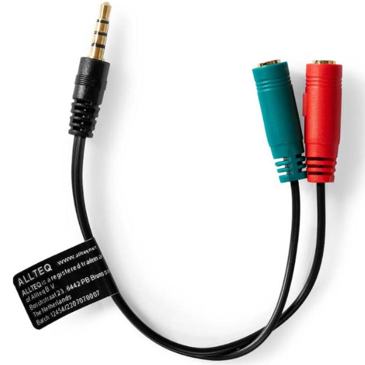 Abi aux splitter kabel - mikrofon og lyd