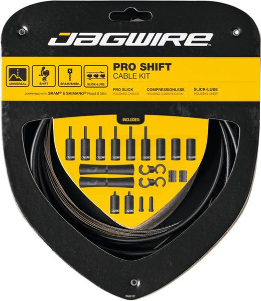 Jagwire pro shift 2-gears gearkabelsæt | stealth sort