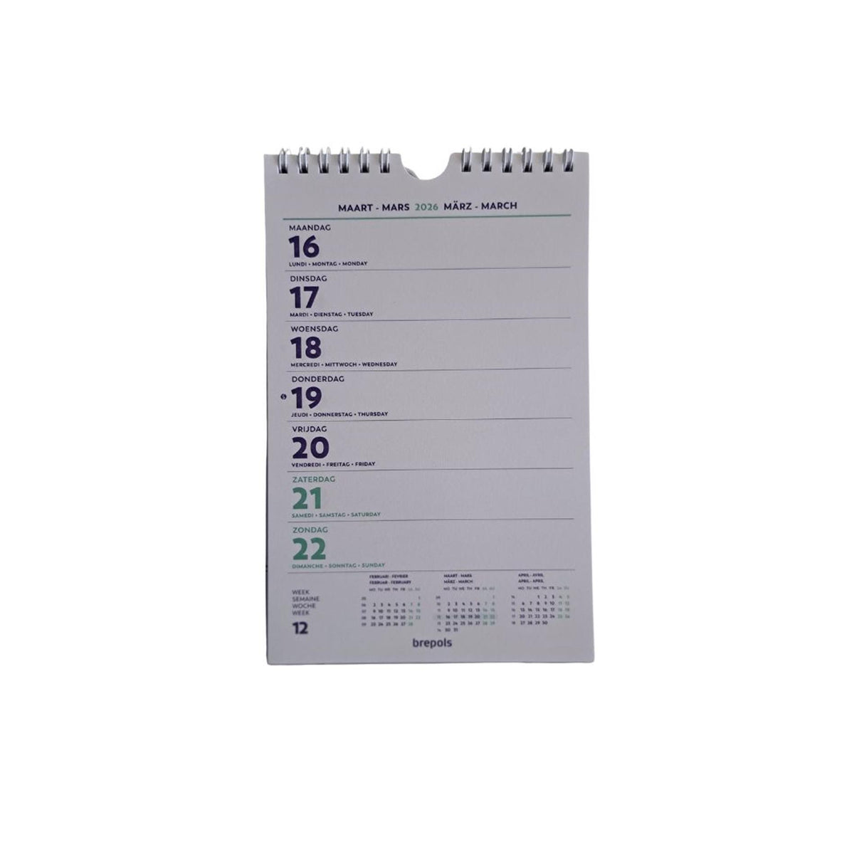 Brepols wall-week kalender fantasy 2026