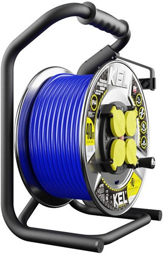 Enzo kel kabelrulle prof h07bq-f 3x2,5qmm 40m blå - 1167340