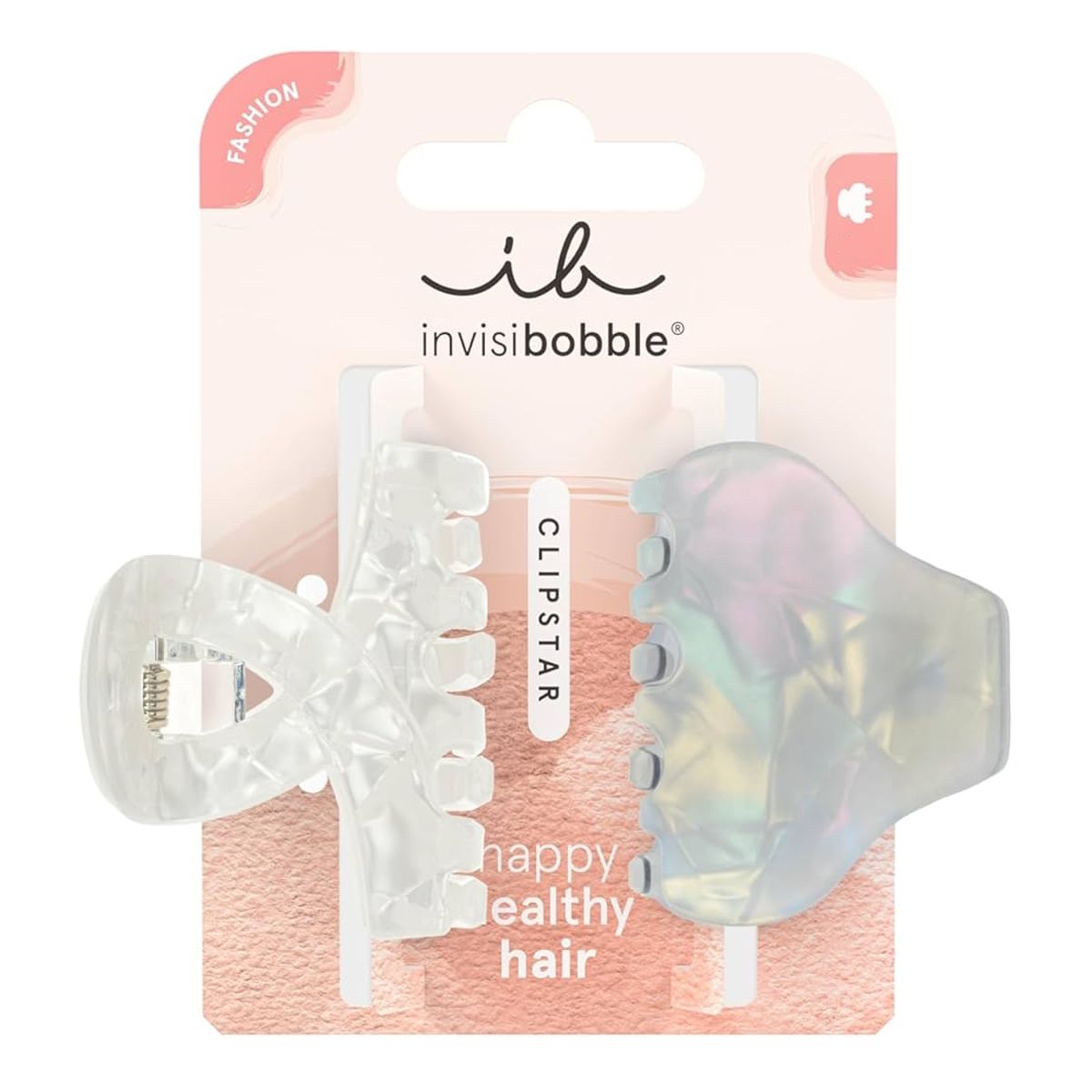 Invisibobble clipstar pearly frost 2 stk.