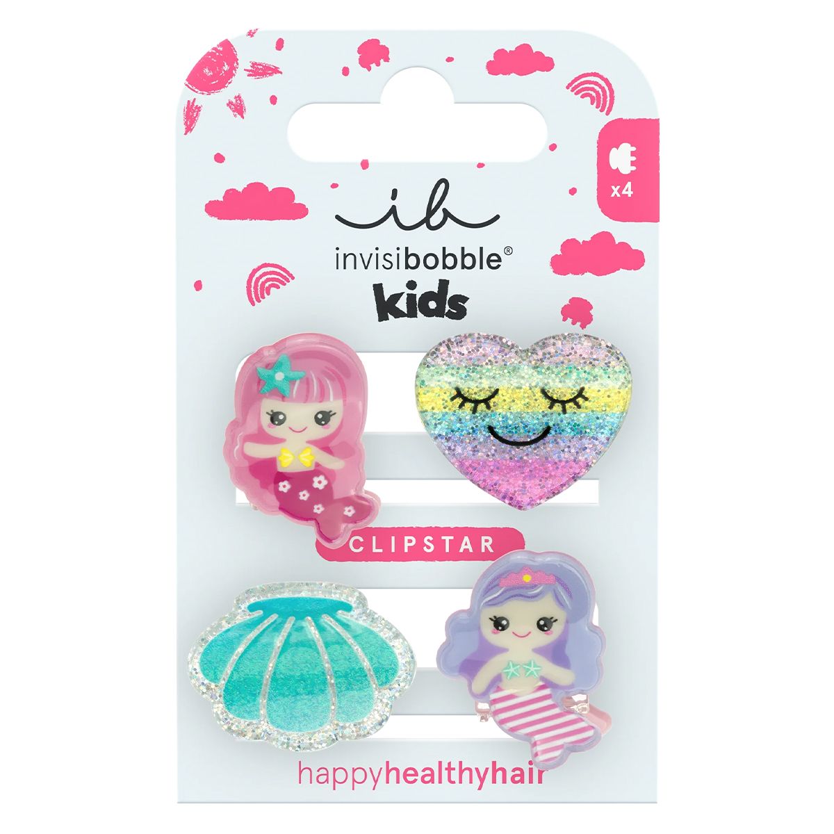 Invisibobble clipstar børn havfrue drøm 4 stk.