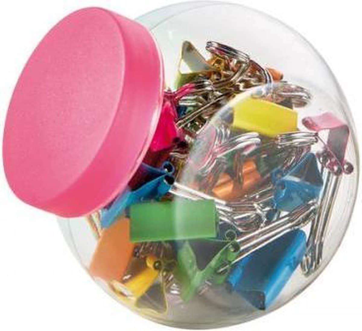 Van der Doelen 25 papirclips i en flot krukke til opbevaring
