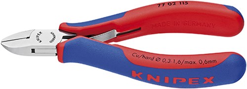 Knipex elektronisk sideskæretang med flerkomponenthåndtag 115 mm - 7702115