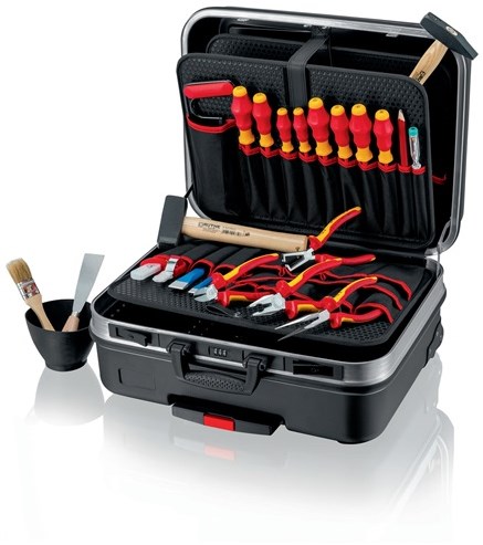 Knipex værktøjssortiment | 24 dele | i etui med hård skal | for elektrikere | 1 stk - 00 21 06 hl s