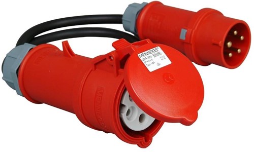 Enzo Kopp CEE adapterkabel 5p 16a 400v med faseskifter til 5p 32a contra - 6316150