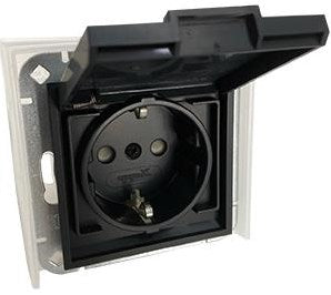 Enzo kopp hk07 antracit ip44 indbygget socket ra cover - 4623160