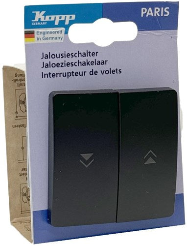 Enzo kopp paris mat sort persienner switch + rocker - 4625280