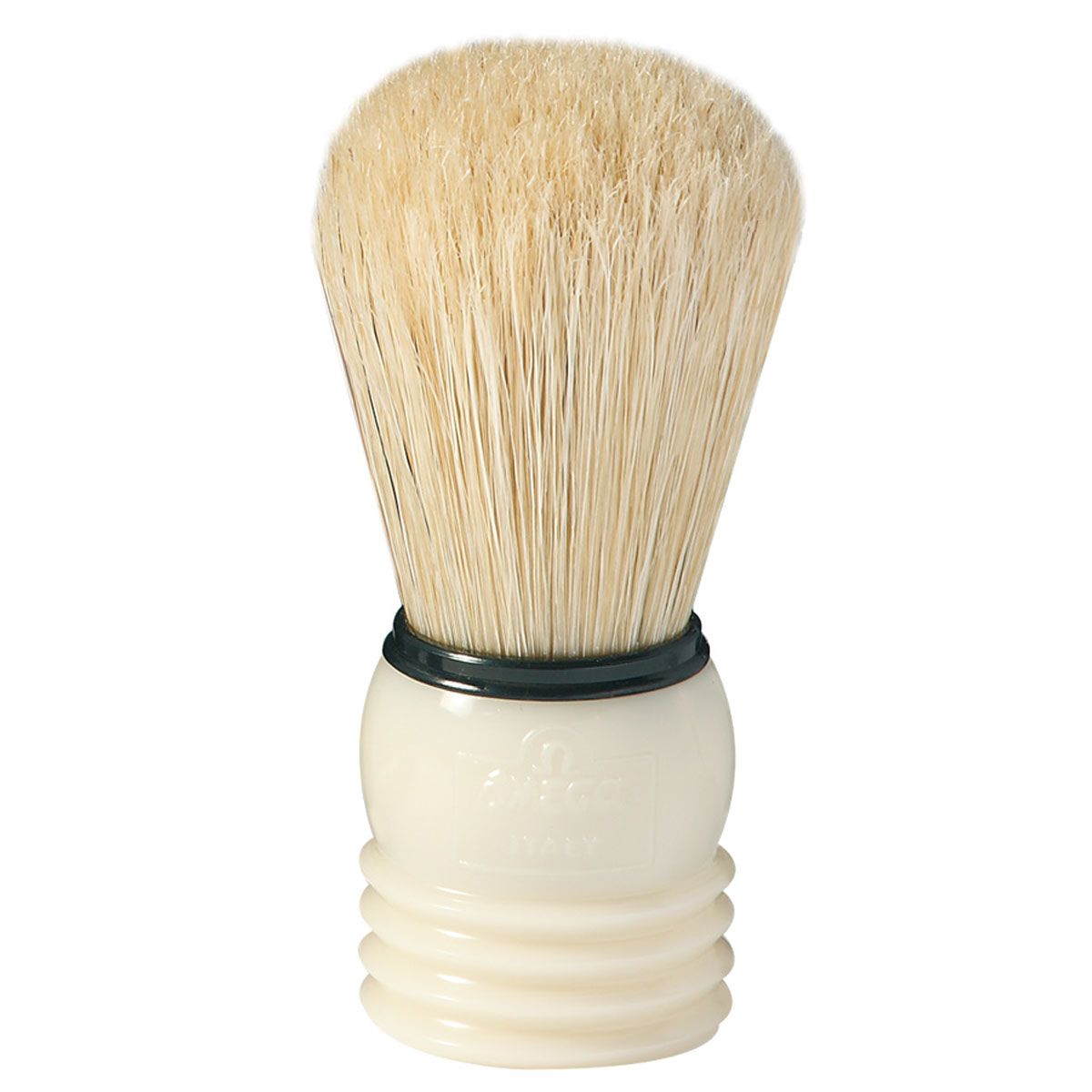 Omega barberbørste grisebørste beige skaft 8,5 cm