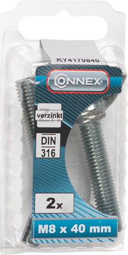 Connex vingebolt m8x40 2stk vz - ky4170840