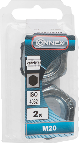 Connex sekskantmøtrik m20 2 stk vz - ky4220019
