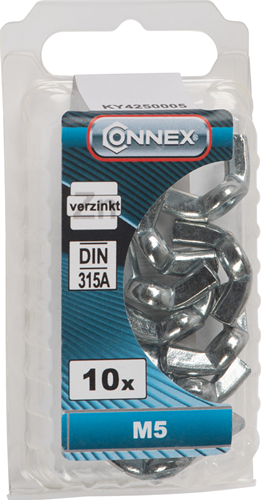 Connex vingemøtrik m5 10stk vz - ky4250005