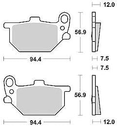 TRW bremseklods MCB 503 organisk standard