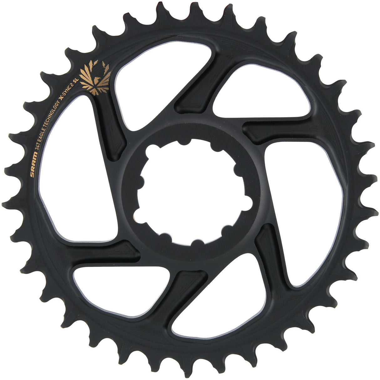 Sram kædering x-sync2 sl 34 tænder alu guld