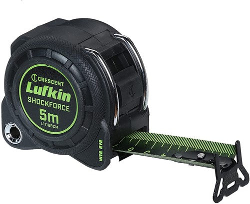 Lufkin målebånd shockforce nighteye 30mmx5m cminch - l1116bcm - l1116bcm