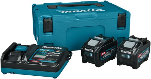 Makita 191v35-5 | xgt startsæt dc40ra 2x 5.0ah bl4050f batteri | 40v maks. | i mbox - 191v35-5