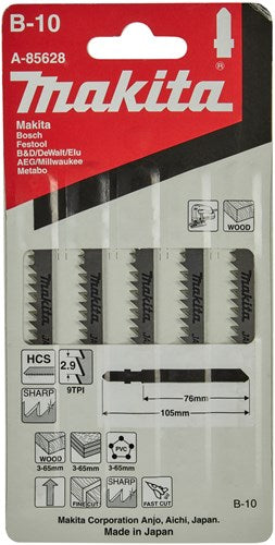 Makita tilbehør stiksavklinge b10 - t301cd | 5 styk - a-85628