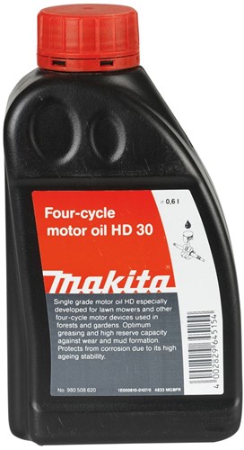 Makita tilbehør 4-takts motorolie HD30 SAE30 kapacitet 0,6l - 980508620