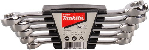 Makita tilbehør b-65545 | ringnøglesæt | åben | 5-delt - b-65545