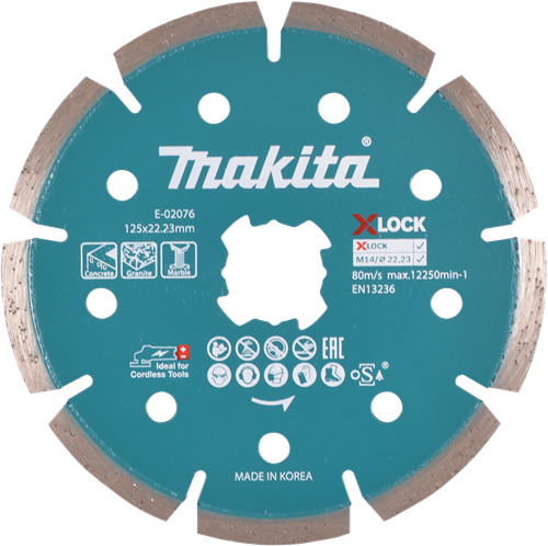 Makita tilbehør makita e-02076 diamantskive x-lås | 125 x 22,23 mm