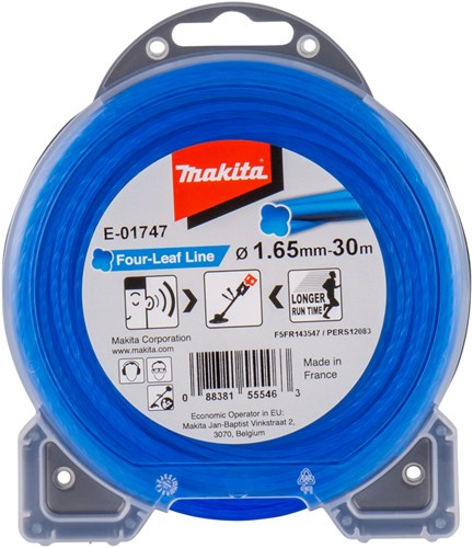 Makita tilbehør Makita klippelinje 1,65x30 meter blå - e-01747