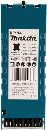 Makita tilbehør p2s betonboresæt | sds-plus | 4-delt - d-74756