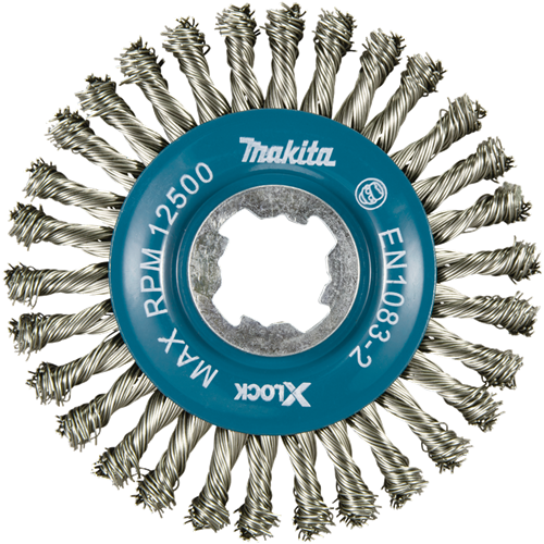Makita tilbehør rund børste 115mm x-lock rustfrit stål - d-73368 d-73368