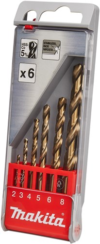 Makita tilbehør metalboresæt 6-delt - d-57168 d-57168