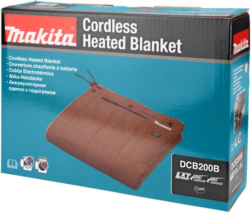 Makita DCB200B varmetæppe uden batterier og oplader, inklusive LXT adapter - DCB200B