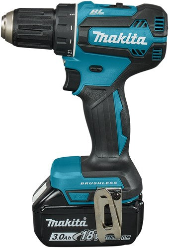 Makita ddf485sfe 18 v bore-/skruetrækker børsteløst 3,0 ah batteri (2 stk), oplader, i kuffert