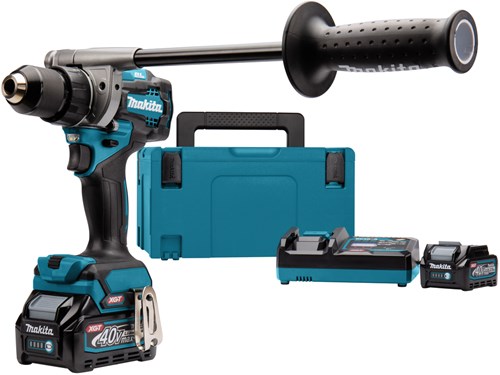 Makita df001gd201 40v max bore-/skruetrækker 2,5 ah batteri (2 stk), oplader, mbox - df001gd201