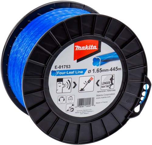 Makita tilbehør Makita klippelinje firebladet blå 445 m ø 1,65 mm - e-01753