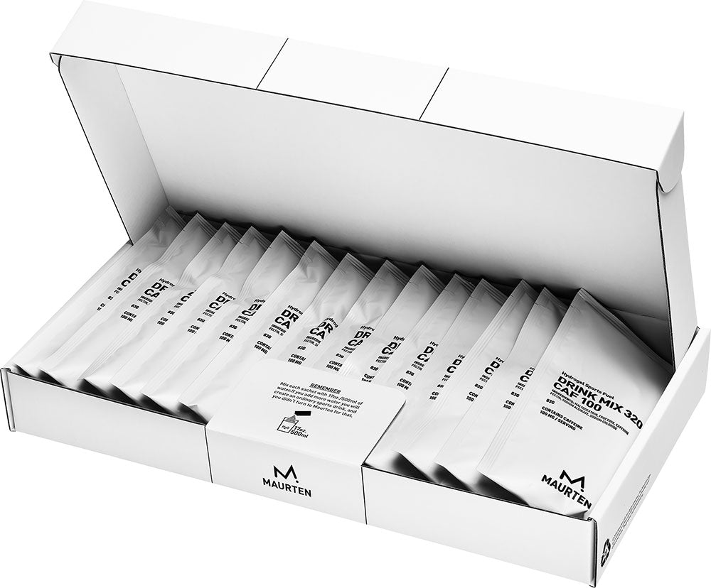 Maurten drink mix 320 caf 100 hydrogel drink pulver + koffein 14x83g