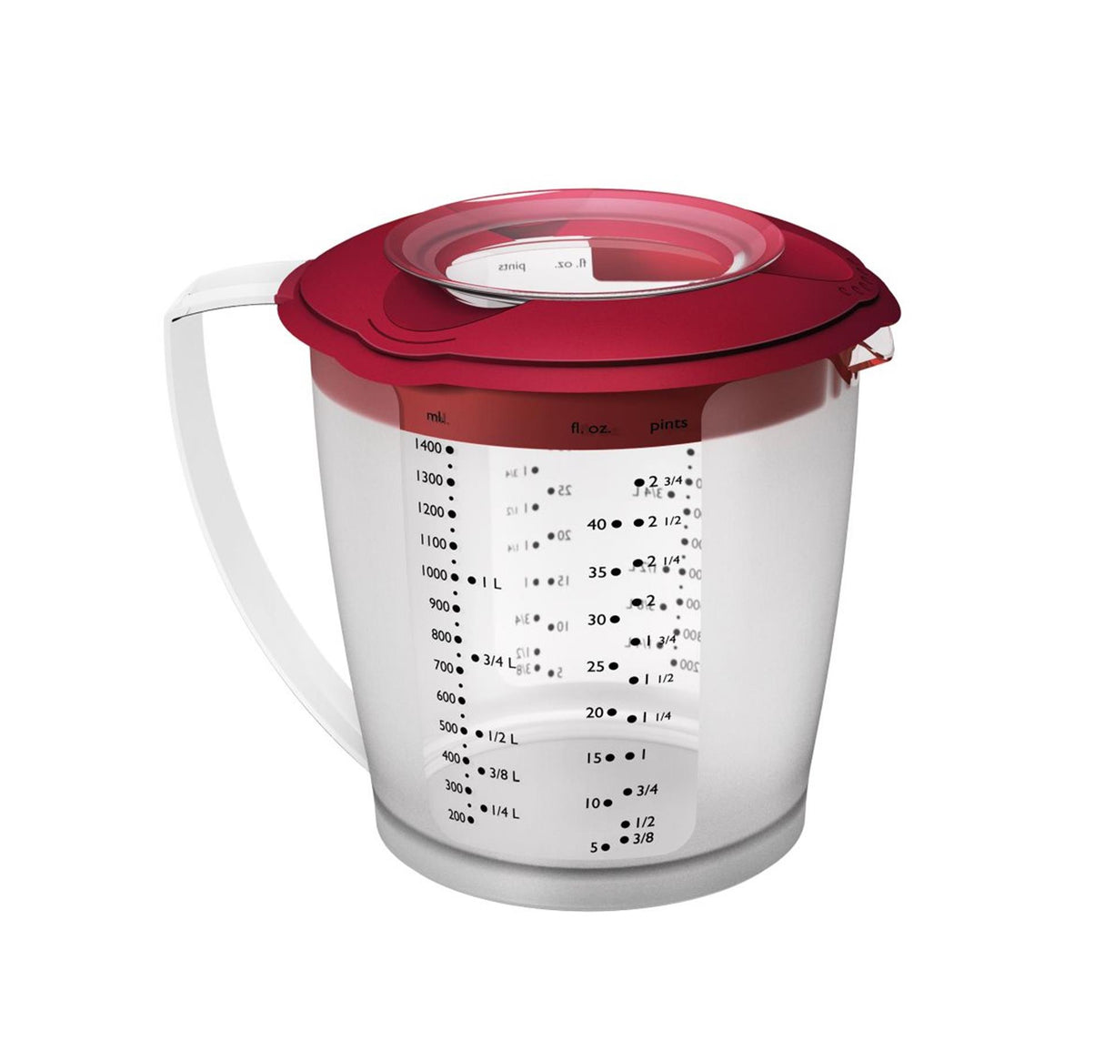 Westmark rørebæger med låg 1,4 liter plastik 19,5x15x14,8cm