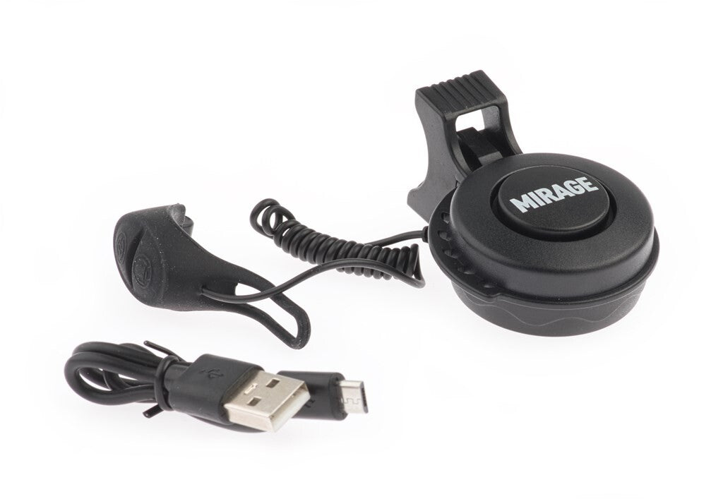 Mirage Fietshoorn T-002 80 90db 6,5 cm ABS PC Sort 2-delt