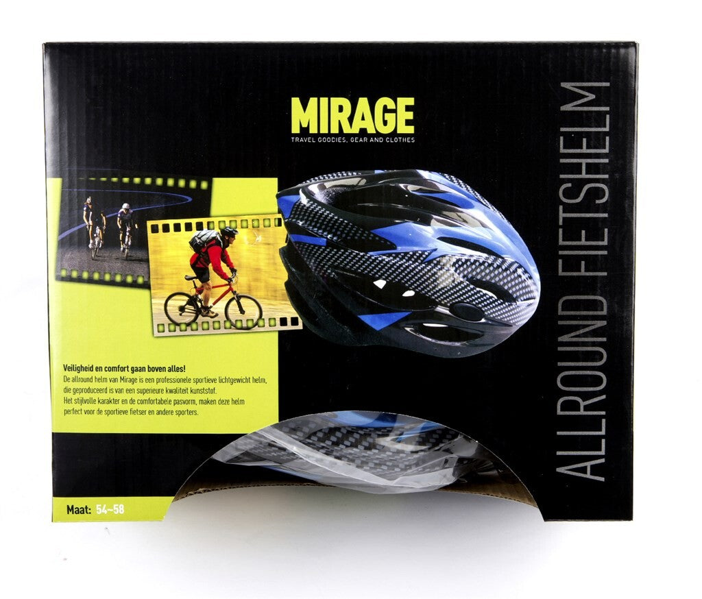 Mirage Helm L 58-62 sølv sort hvid