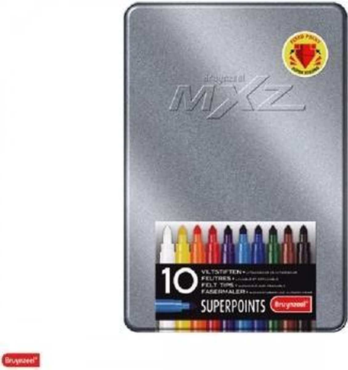 Bruynzeel - 10 mxz tuschpenne superpoints i en dåse