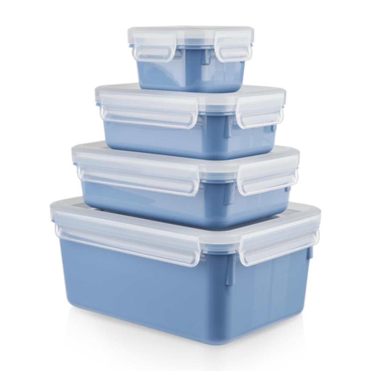 Tefal masterseal farve opbevaringsboks sæt 4-delt blå (0,2l, 0,55l, 0,8l, 2,2l)