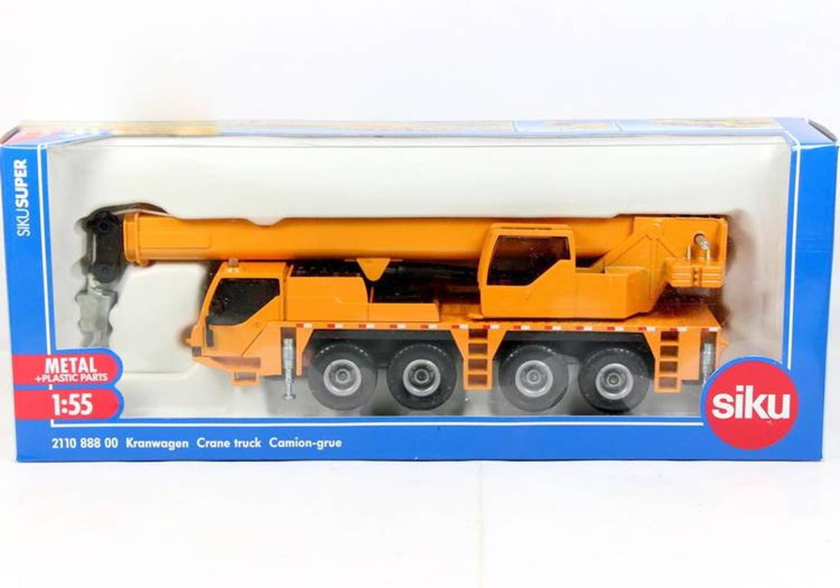 Siku 2110, kranvogn, 1:55, metal plast, gul, teleskopbom