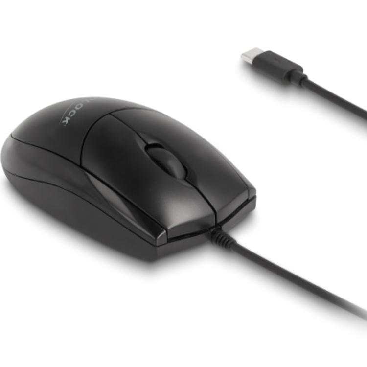 Optisk mus, Delock, USB-C, 1,5 m