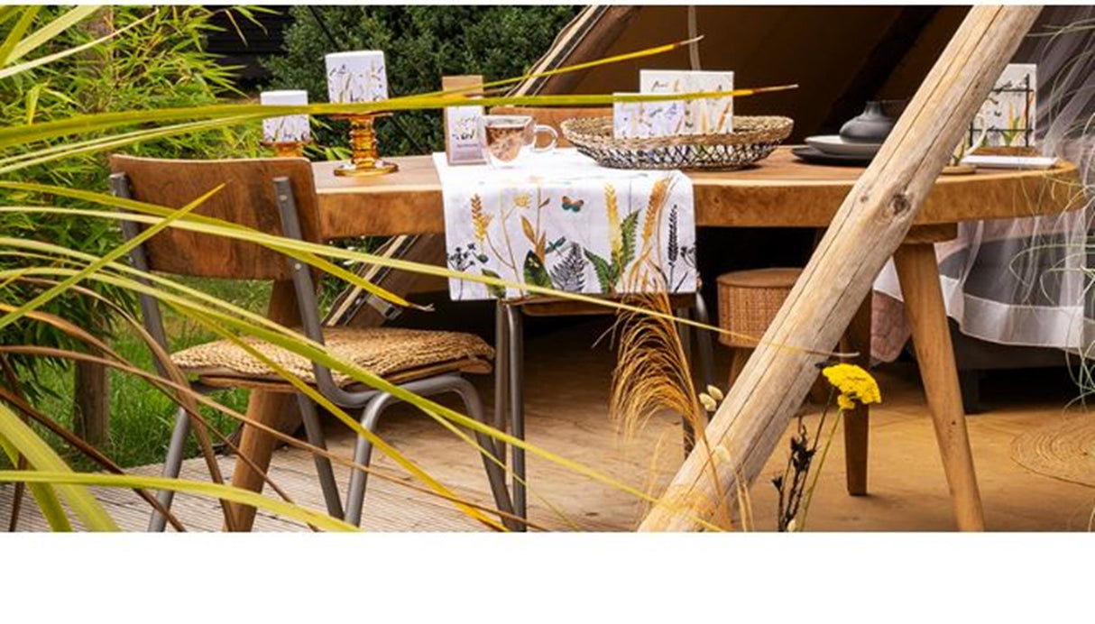 Ambiente bakke melamin prydblomster hvid 13x21cm