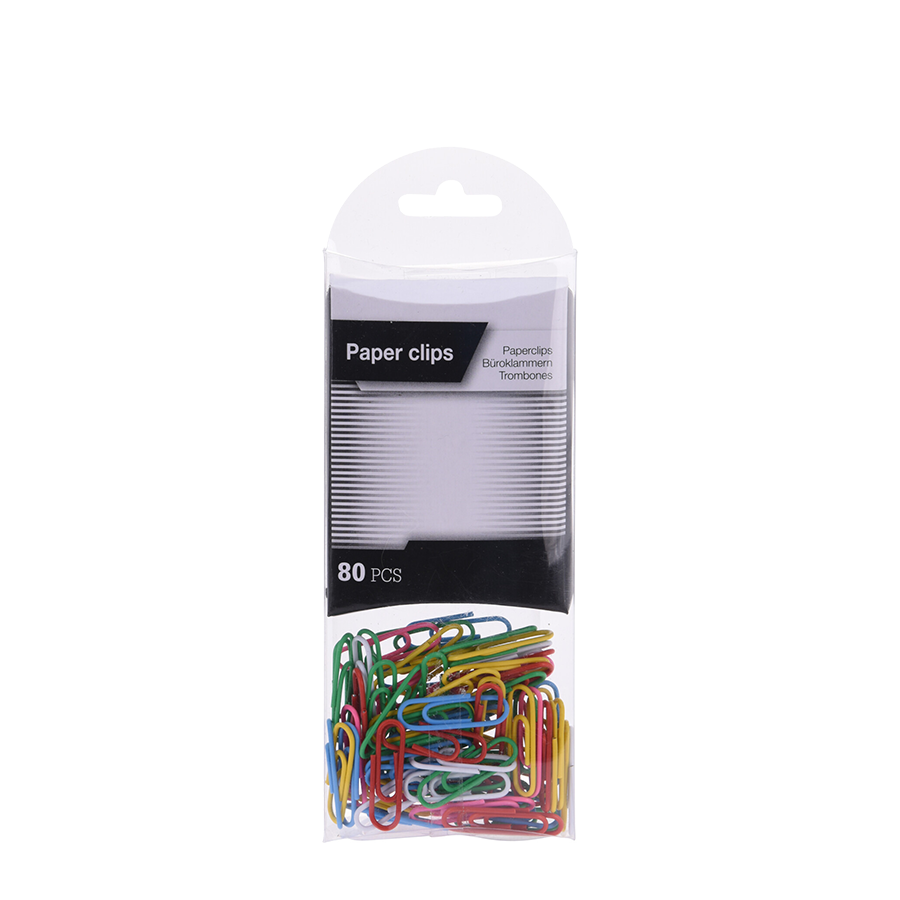 Paperclips gekleurd 25mm 80 stuks
