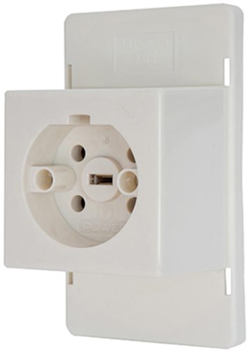 Enzo perilex deksel met perilex stopcontact voor lasdoos creme power - 4047815
