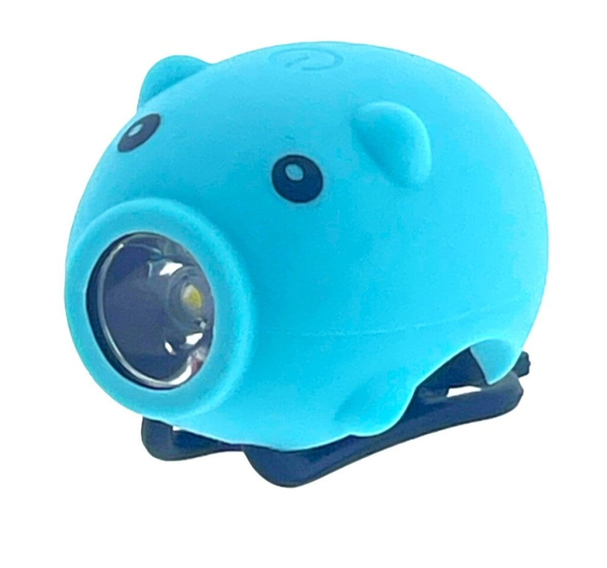 Pexkids cykelhorn gris med LED lampe USB blå