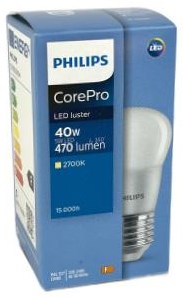 Philips led kogel 4-25w e27 827 p48 mat