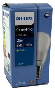 Philips led kogel e14 2,8-25w 2700k mat - led3325