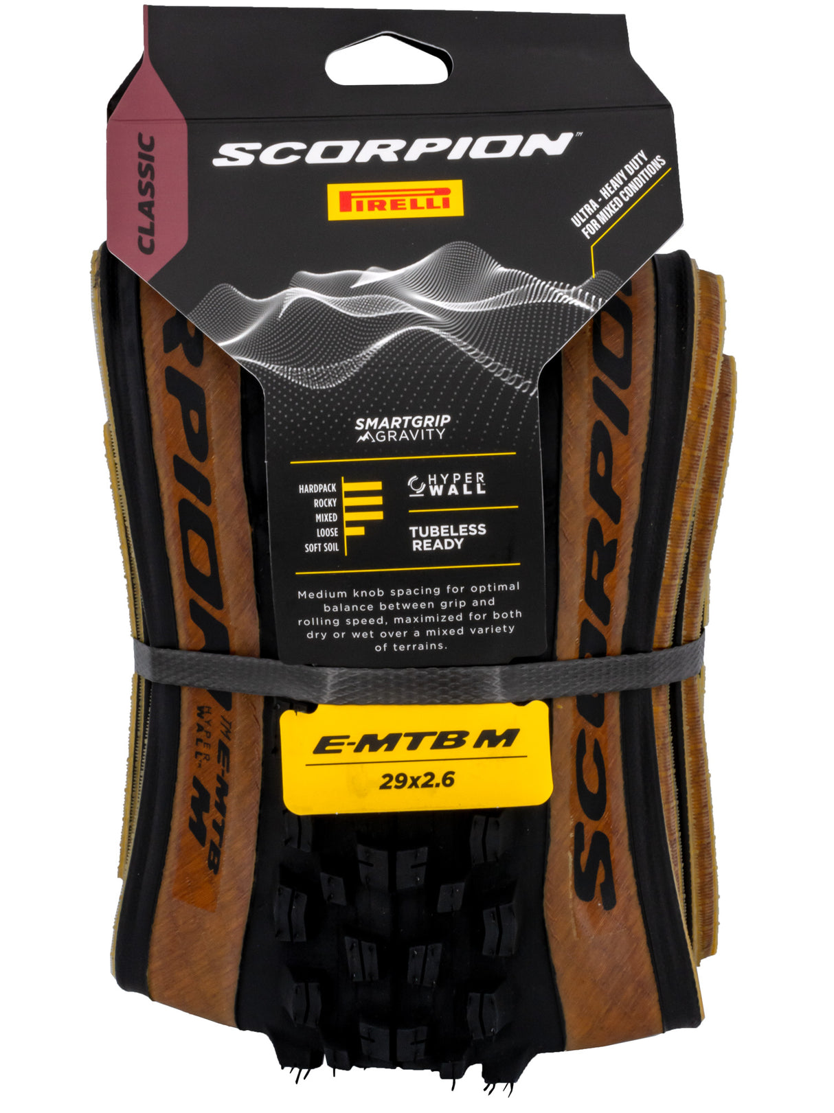 Pirelli scorpion™ e-mtb m - blandet terræn klassisk 29x2,6 hyperwall foldedæk