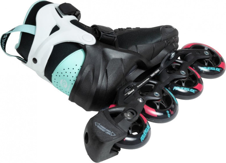 PowersLide inline Skates Radon Teal 90 Softboat 83A Black Mt 38